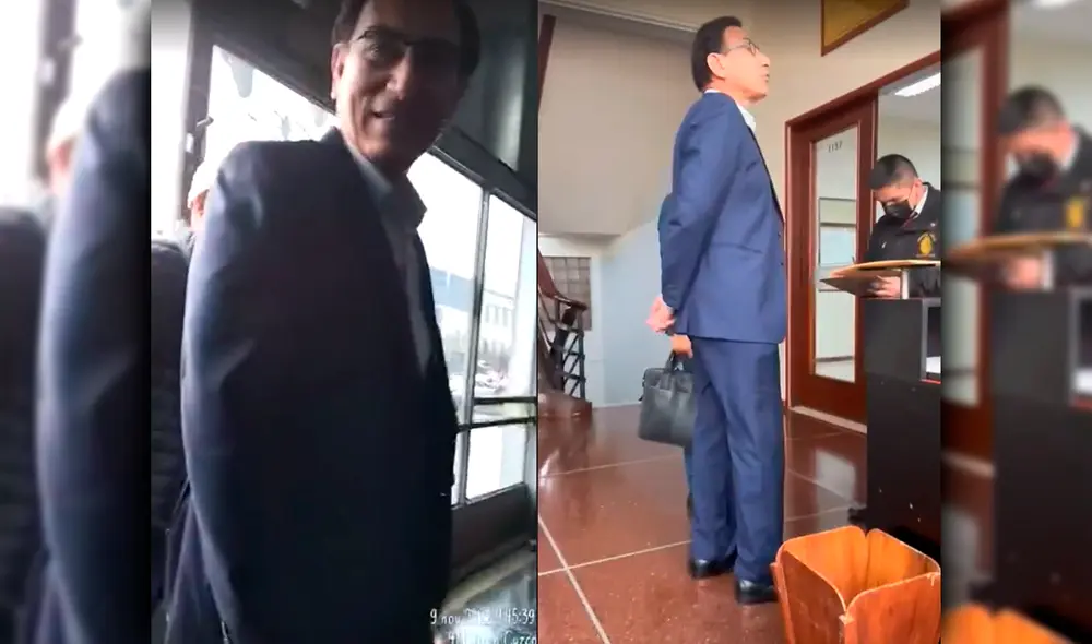 Martín Vizcarra llegó a la Fiscalía. Foto: captura