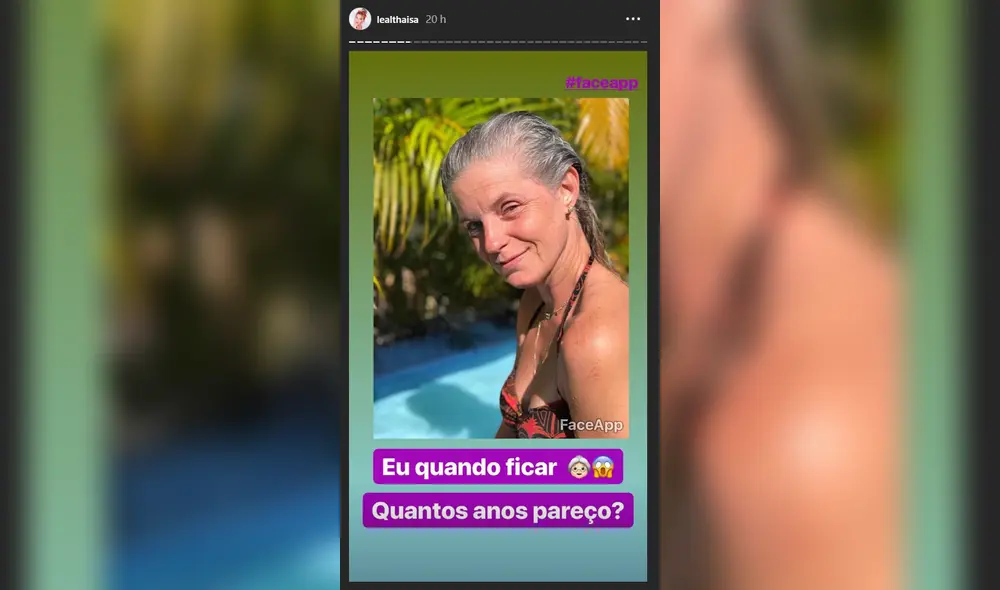 Thaísa Leal envejece y sufre radical transformación en Instagram Thaísa Leal envejece y sufre radical transformación en Instagram