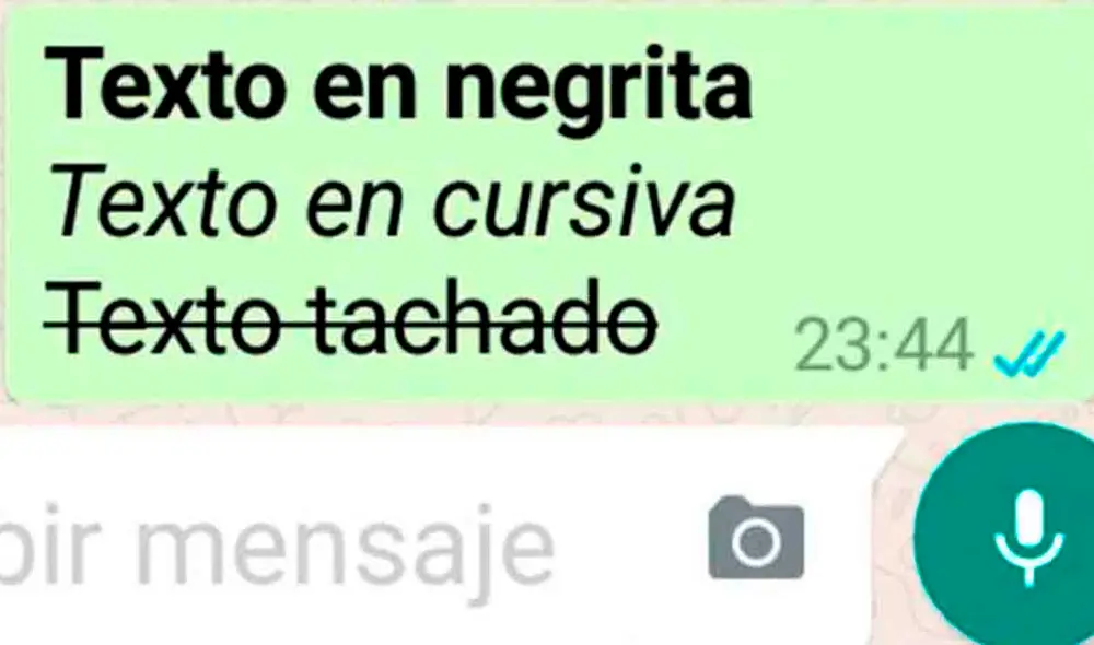 Puedes darle un nuevo formato a lo que escribes en WhatsApp. (Fotos: Teknófilo) Puedes darle un nuevo formato a lo que escribes en WhatsApp. (Fotos: Teknófilo)