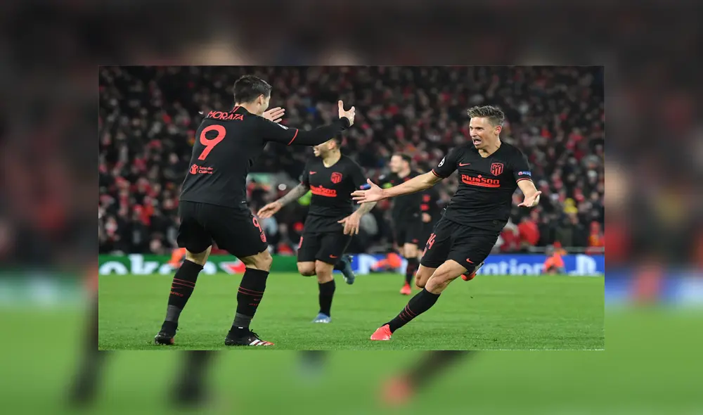 Álvaro Morata y Marcos Llorente fueron los héroes del Atlético Madrid al anotar los goles de la clasificación. Foto: Difusión. Álvaro Morata y Marcos Llorente fueron los héroes del Atlético Madrid al anotar los goles de la clasificación. Foto: Difusión.