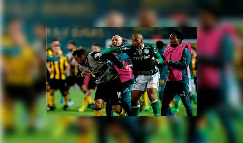 Copa Libertadores: brutal pelea en el partido entre Peñarol y Palmeiras [VIDEO]