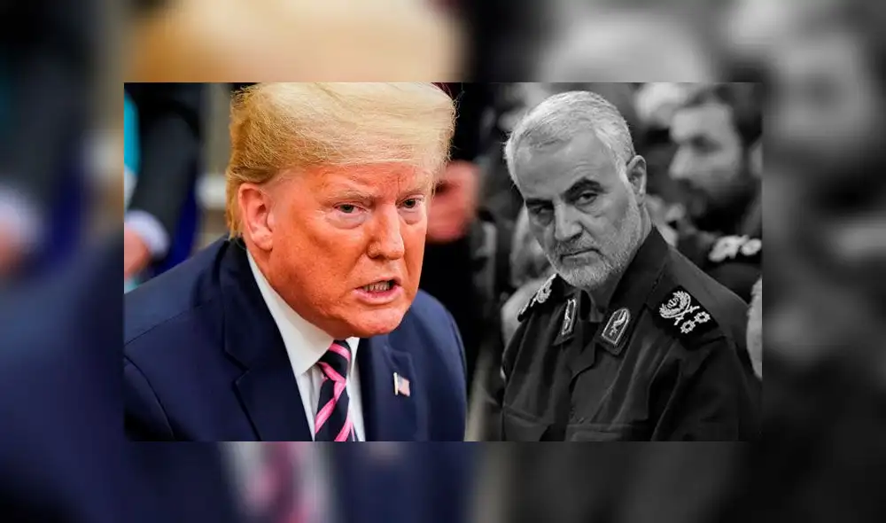 El presidente de los Estados Unidos justifica la muerte de Qasem Soleimani. Foto: composición El presidente de los Estados Unidos justifica la muerte de Qasem Soleimani. Foto: composición