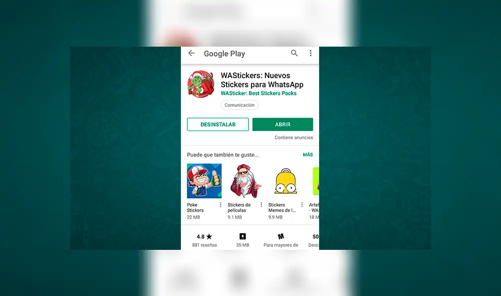 WhatsApp: con este truco podrás descargar gratis los stickers de 'El Grinch'
