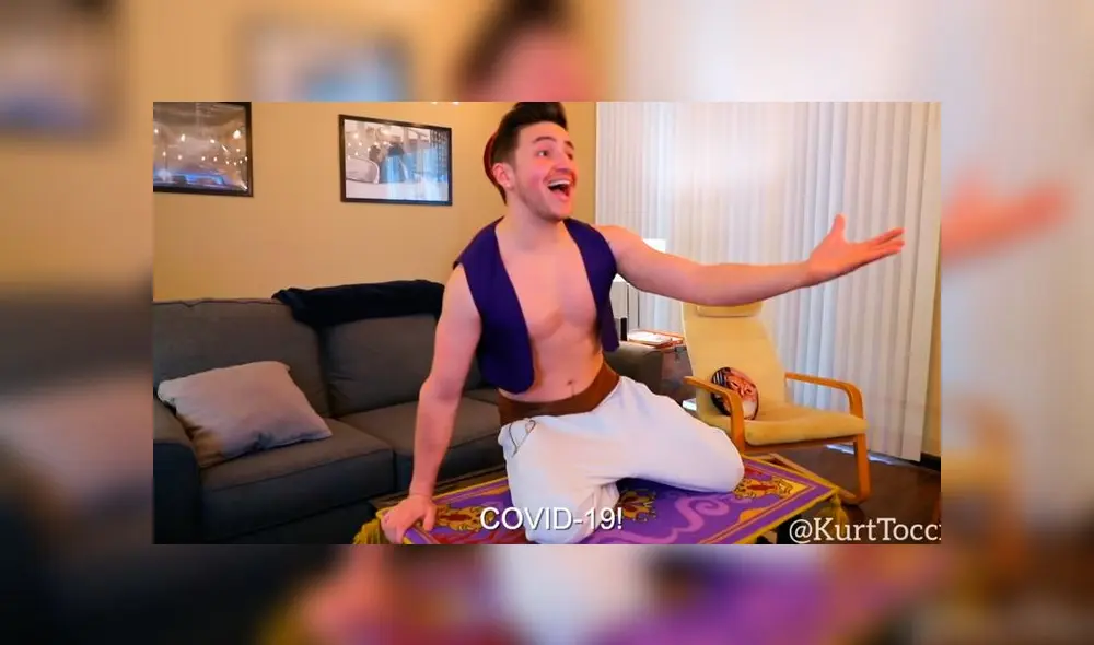 Desliza las imágenes para ver la divertida parodia que hizo un joven para fomentar el cumplimiento de la cuarentena en EE. UU. Foto: Kurt Tocci/YouTube