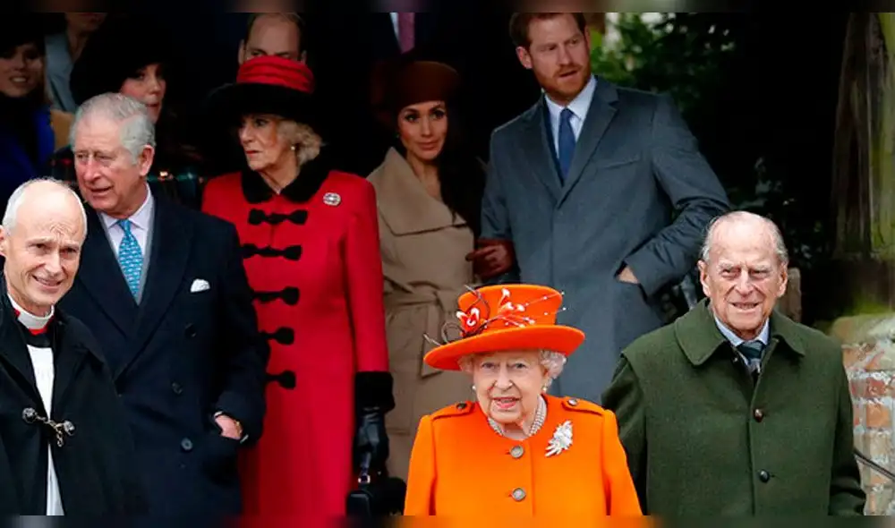 Príncipe Harry y Meghan Markle acompañan a la reina Isabel ll a una iglesia Príncipe Harry y Meghan Markle acompañan a la reina Isabel ll a una iglesia