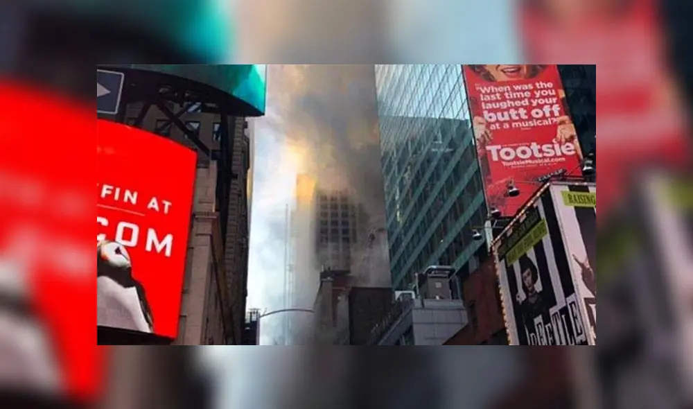 Un incendio alarmó a las personas de Times Squares, uno de los principales atractivos de Nueva York. Foto: Difusión Un incendio alarmó a las personas de Times Squares, uno de los principales atractivos de Nueva York. Foto: Difusión