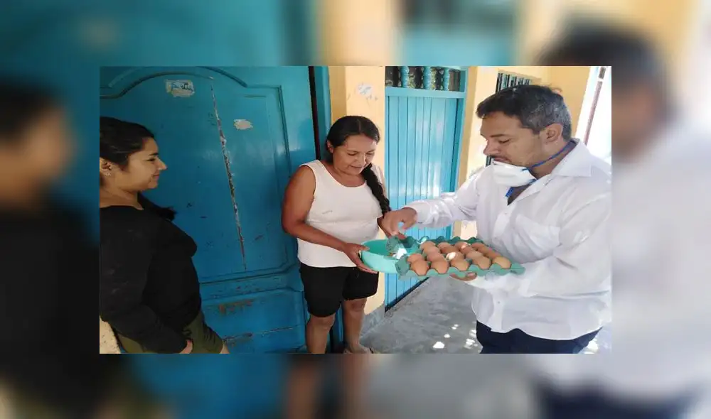 Alberto Fernández se acercó a la zona más vulnerable de la ciudad y repartió huevos y gallinas a los ciudadanos. Fotos: Municipalidad Distrital de Moche Alberto Fernández se acercó a la zona más vulnerable de la ciudad y repartió huevos y gallinas a los ciudadanos. Fotos: Municipalidad Distrital de Moche