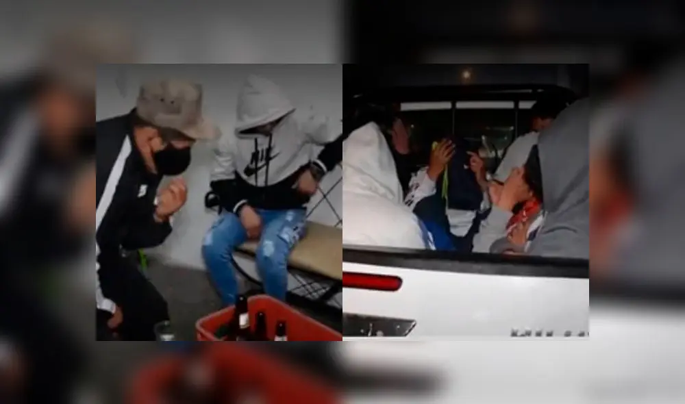 Serenazgo junto a la Policía ingresaron al local donde encontraron decenas de jóvenes tomando licor. Créditos: América.