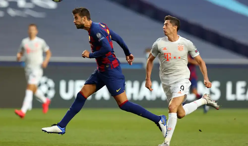 Gerard Piqué pudo hacer muy poco para evitar la caída de su equipo en la Champions League. Foto: EFE.