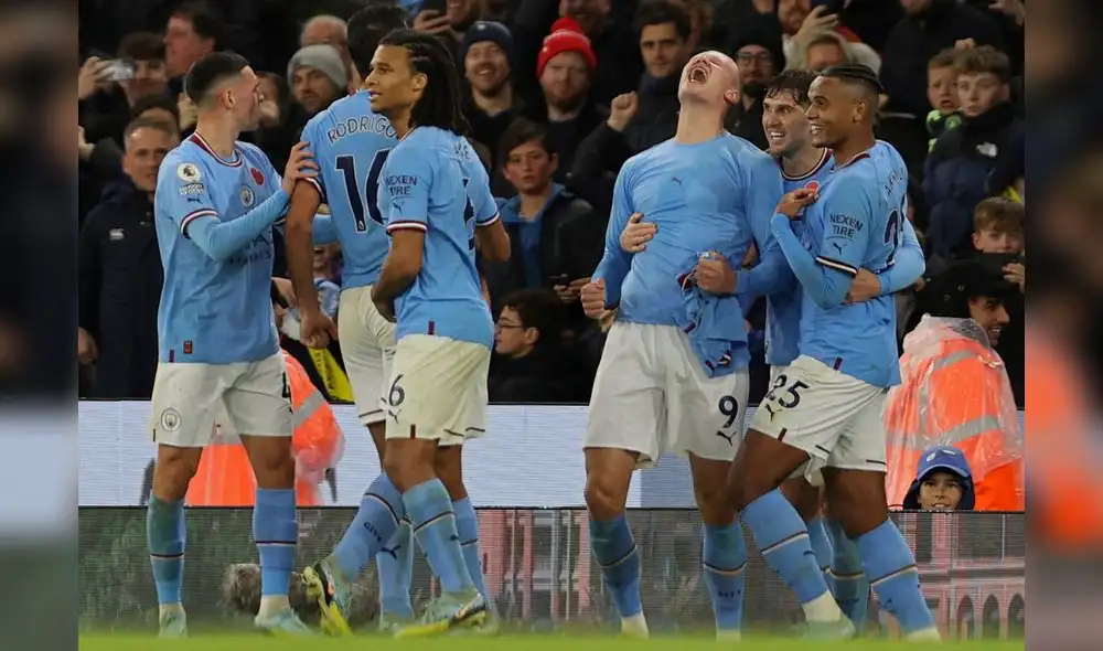 Haaland entró por Julián Álvarez y anotó el gol de la victoria. Foto: AFP Haaland entró por Julián Álvarez y anotó el gol de la victoria. Foto: AFP