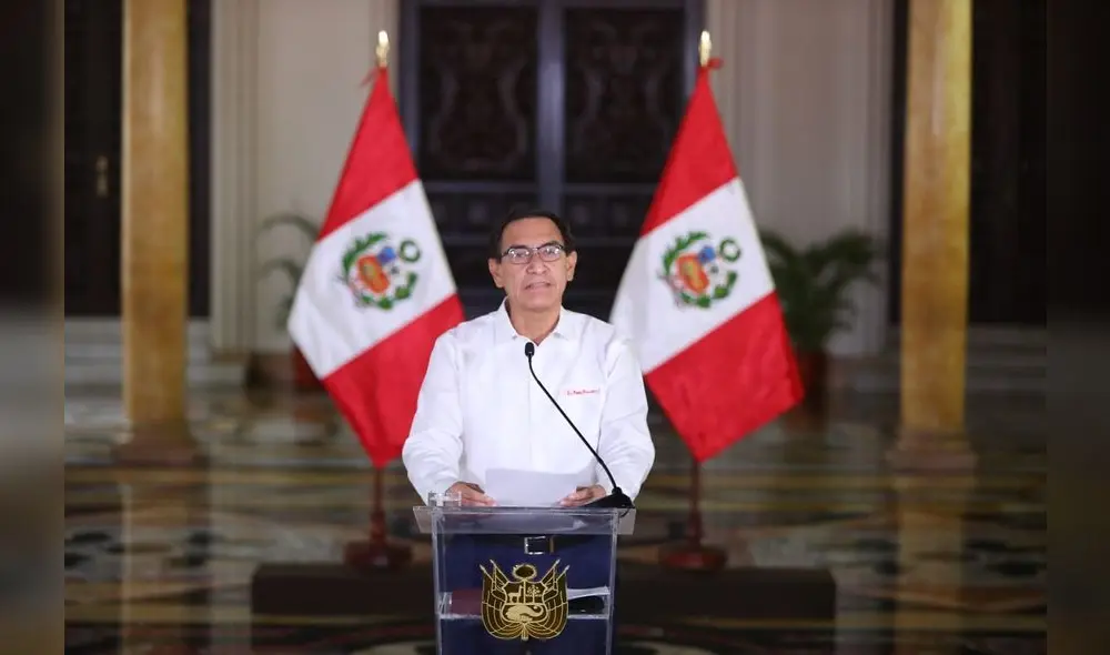 Martín Vizcarra envió mensaje a la nación al promediar la una de la tarde. (Foto: Palacio de Gobierno) Martín Vizcarra envió mensaje a la nación al promediar la una de la tarde. (Foto: Palacio de Gobierno)