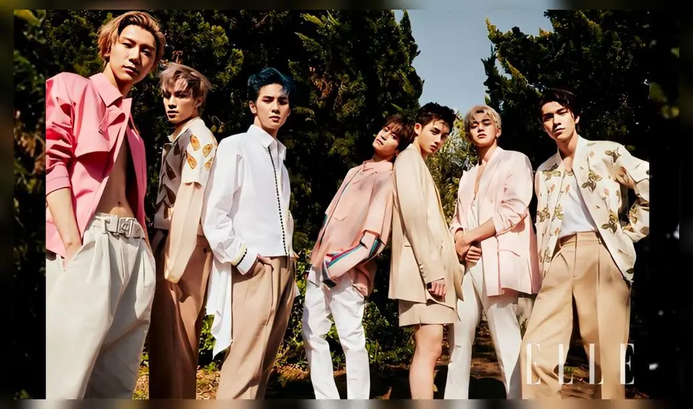 WayV en la sesión de primavera para el número de mayo de ELLE Korea, 2020.