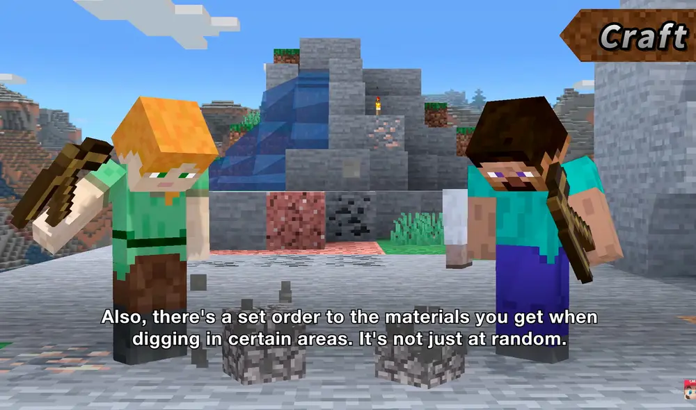 El sistema de crafteo será importante para que los Steve y Alex creen y mejoren sus armas en Super Smash Bros. Ultimate. Foto captura: YouTube El sistema de crafteo será importante para que los Steve y Alex creen y mejoren sus armas en Super Smash Bros. Ultimate. Foto captura: YouTube