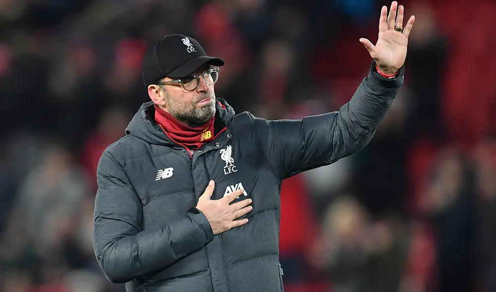 Klopp llora con cantico de Liverpool por el coronavirus. Foto: AFP Klopp llora con cantico de Liverpool por el coronavirus. Foto: AFP