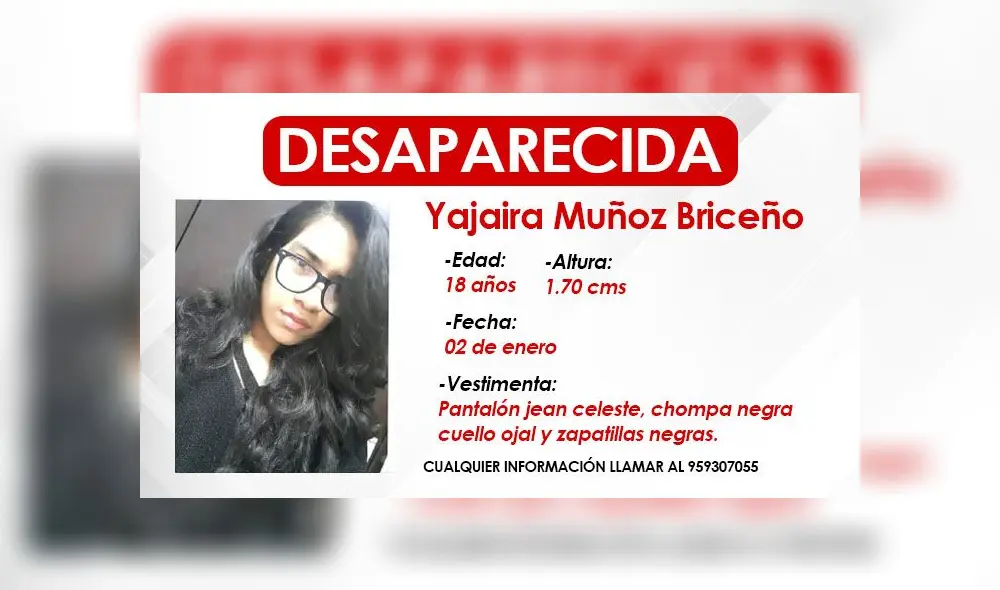 Reportan a joven desaparecida en Comas. Foto: La República