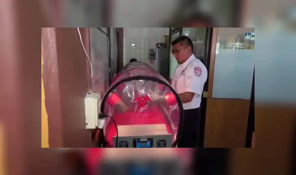 La cápsula plástica sellada y flexible posee un sistema de filtro de aire que la mantiene inflada. Foto: Captura. La cápsula plástica sellada y flexible posee un sistema de filtro de aire que la mantiene inflada. Foto: Captura.