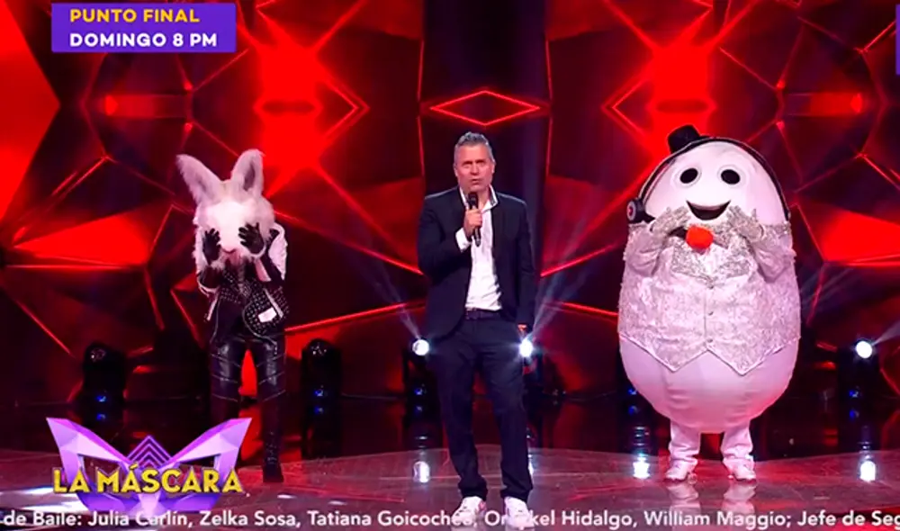 "Conejo" y "Huevo" pasaron a la final y no hubo ningún eliminado en "La Máscara". (Foto: Latina) "Conejo" y "Huevo" pasaron a la final y no hubo ningún eliminado en "La Máscara". (Foto: Latina)