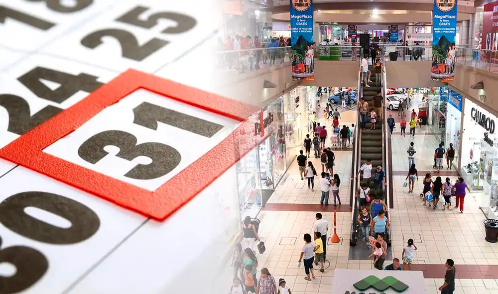 Conoce el horario de los principales centros comerciales y entidades bancarias este sábado 31 de diciembre. Foto: composición LR