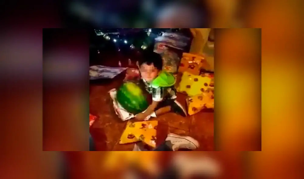 Facebook viral: niño es el más feliz del mundo al recibir una sandía como regalo de Navidad [VIDEO] 