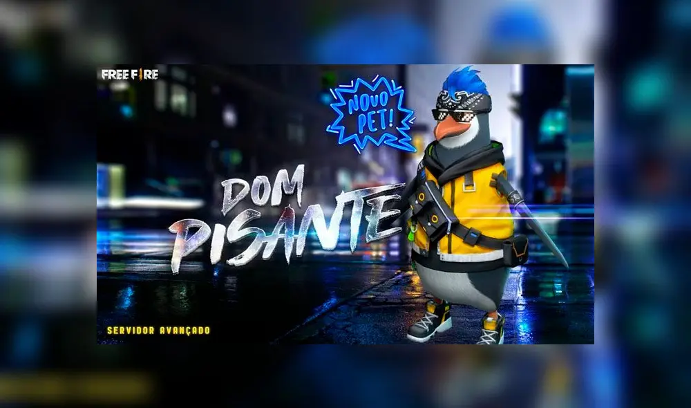 La nueva mascota de Free Fire es Dom Pisante.
