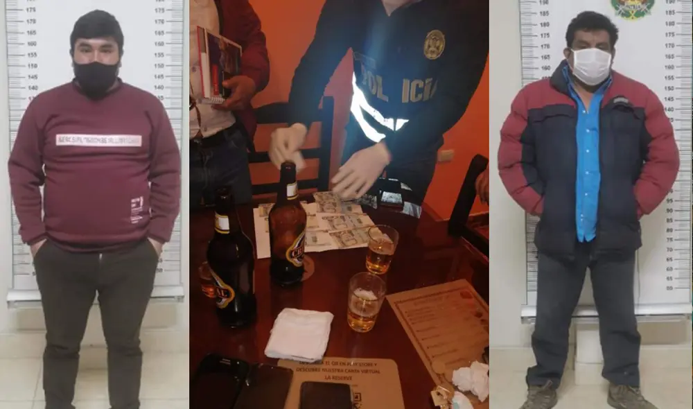 Los detenidos fueron identificados como Eler Alcántara Rojas (29) y a Pedro Américo Huamán Aliaga (49). Foto: Difusión Los detenidos fueron identificados como Eler Alcántara Rojas (29) y a Pedro Américo Huamán Aliaga (49). Foto: Difusión