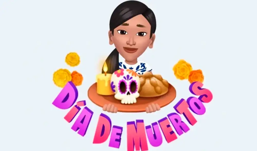 Avatar por el Día de los Muertos con aspecto de mujer. Foto: Facebook