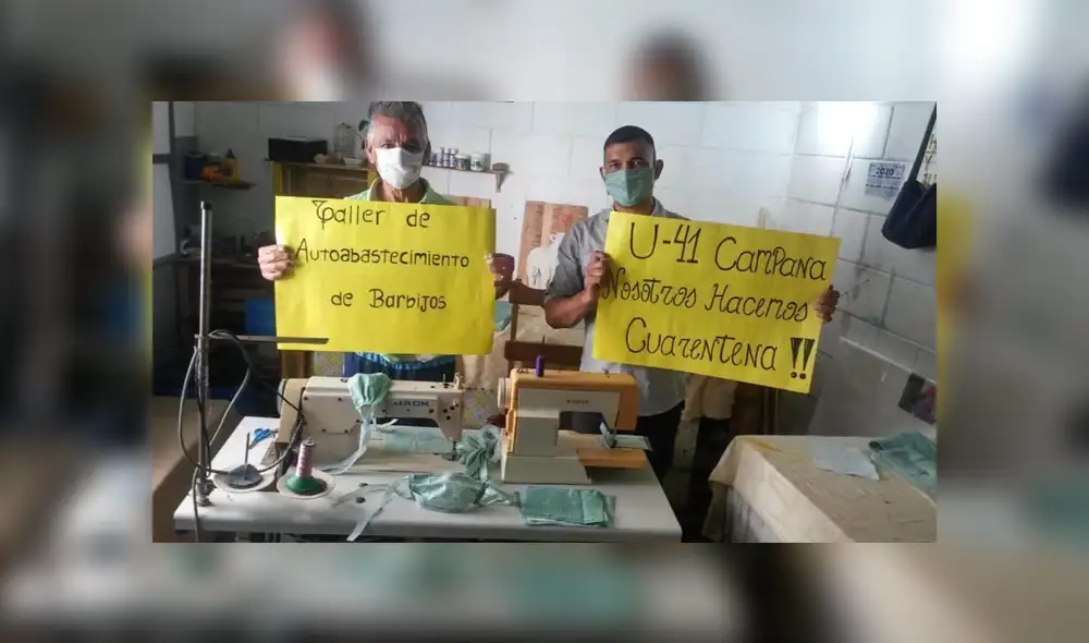 Los reclusos se unen para apoyar las medidas de prevención ante la propagación del coronavirus. Foto: SPB Los reclusos se unen para apoyar las medidas de prevención ante la propagación del coronavirus. Foto: SPB