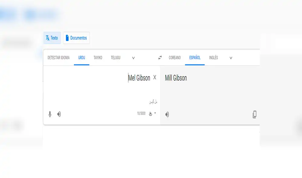 Google Translate se burla de Mel Gibson y lanzó insólito resultado al digitar su nombre