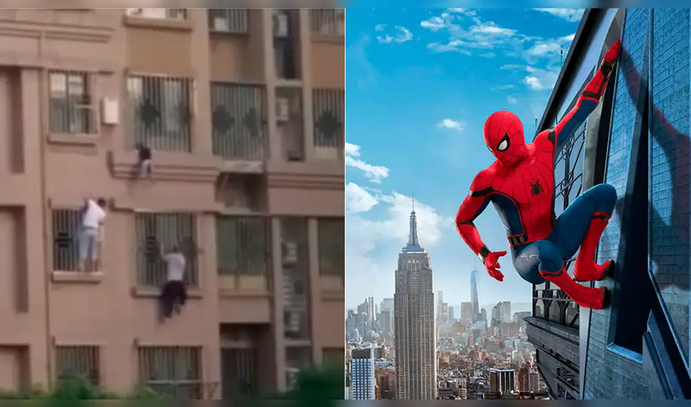 Facebook: Se arriesgan para salvar a un niño y ahora son comparados con Spiderman [VIDEO]