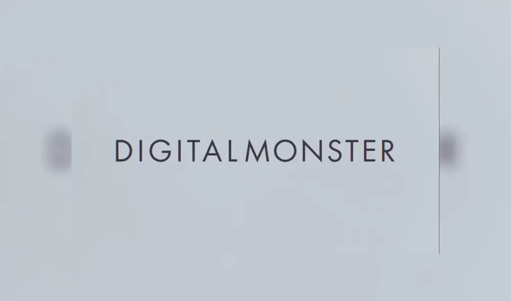 La frase "Digital Monster" del final del video.