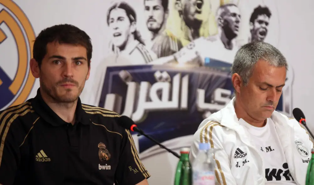 Casillas y Mourinho estuvieron juntos durante tres temporadas en el Real Madrid. Foto: AFP. Casillas y Mourinho estuvieron juntos durante tres temporadas en el Real Madrid. Foto: AFP.