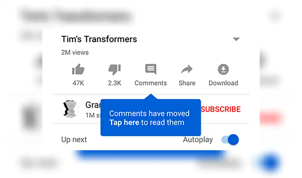 YouTube optimiza la sección de comentarios y oculta las opiniones automáticamente de los videos. YouTube optimiza la sección de comentarios y oculta las opiniones automáticamente de los videos.