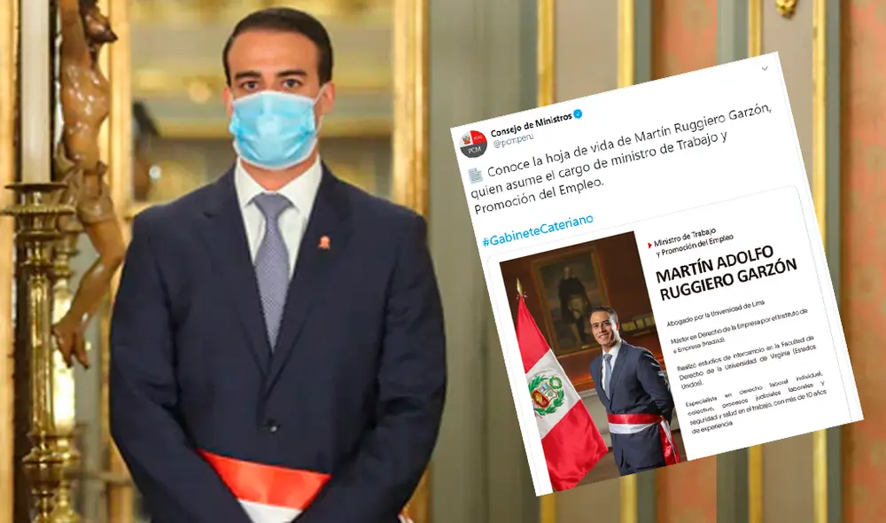 La PCM cambió el tuit sobre la hoja de voda del ministro Ruggiero. Composición: La República. La PCM cambió el tuit sobre la hoja de voda del ministro Ruggiero. Composición: La República.