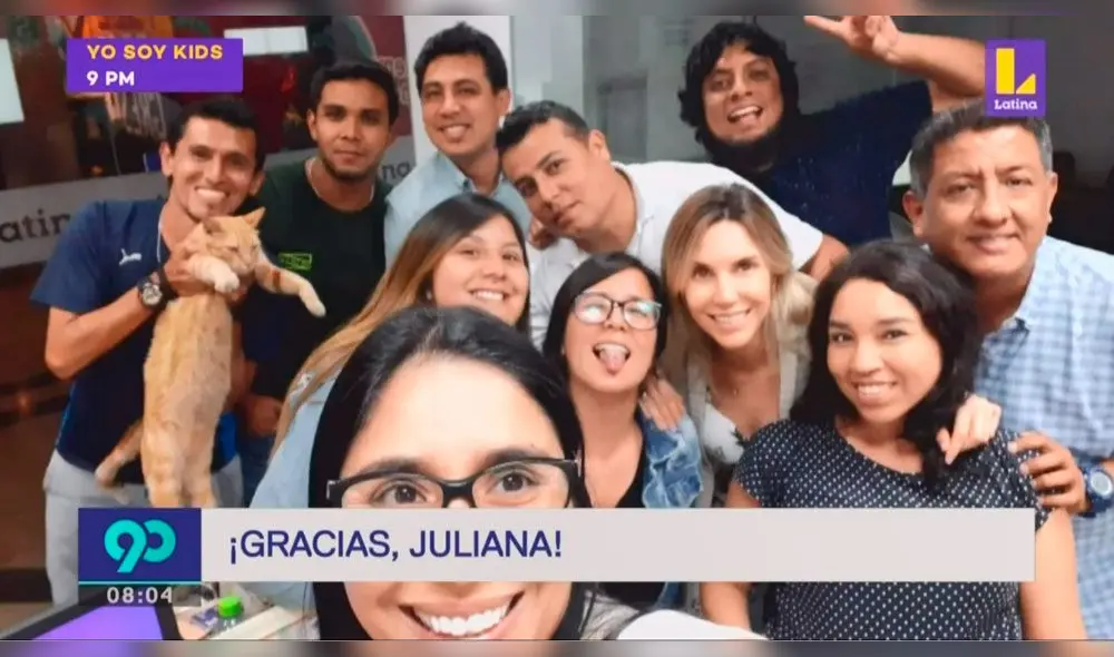 Juliana Oxenford se despide de Latina con emotiva sorpresa de su producción. Foto: Programa Latina