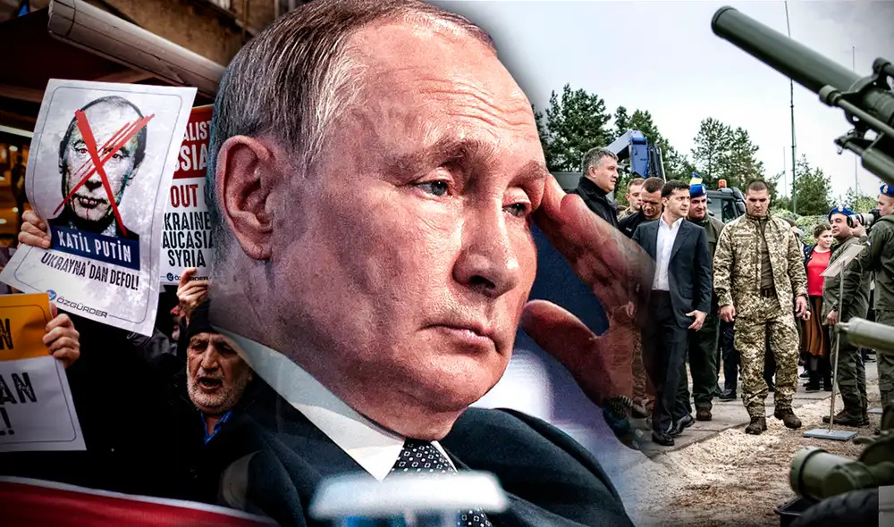 Vladímir Putin continuará con el planeamiento inicial contra Ucrania mientras medios rusos se niegan a reconocer "retirada" de su ejército. Foto: Composición/LR/Gerson Cardoso/EFE Vladímir Putin continuará con el planeamiento inicial contra Ucrania mientras medios rusos se niegan a reconocer "retirada" de su ejército. Foto: Composición/LR/Gerson Cardoso/EFE
