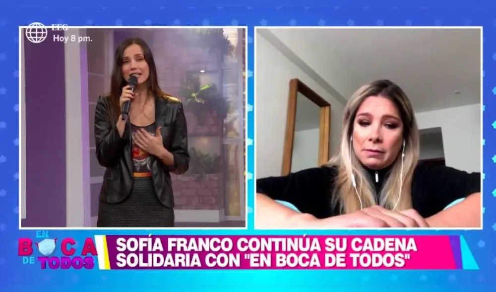 Maju Mantilla intentó consolarla resaltando la fortaleza que ha tenido los últimos días. (Foto: Captura América TV)