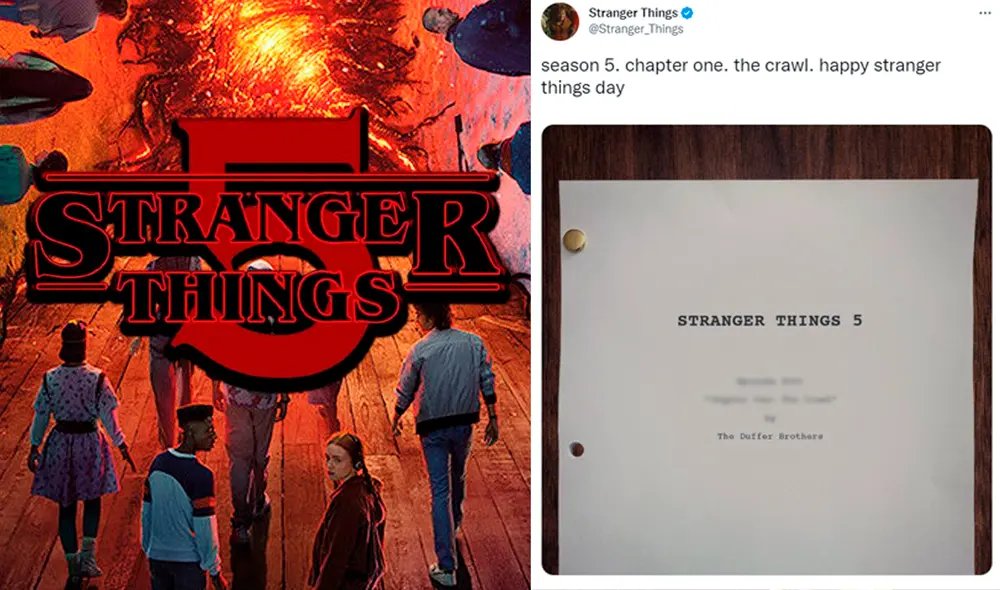Además, parecería que ya está listo el guion del primer capítulo de la quinta temporada.  Foto: composición de La República/captura de Stranger Things/captura de Netflix/Twitter/AS