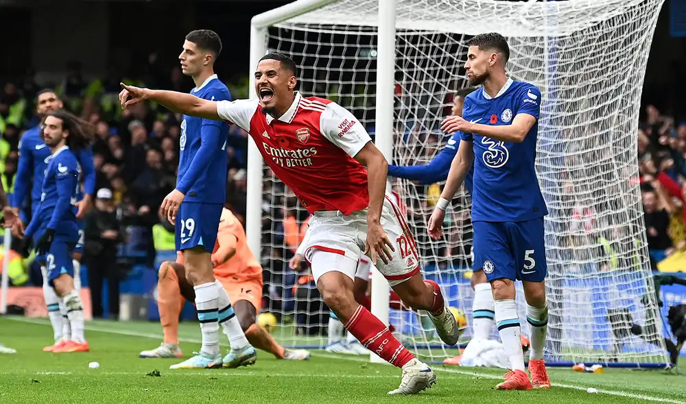 Arsenal abrió el marcador contra Chelsea en el Stanford Bridge por la Premier League. Foto: AFP Arsenal abrió el marcador contra Chelsea en el Stanford Bridge por la Premier League. Foto: AFP