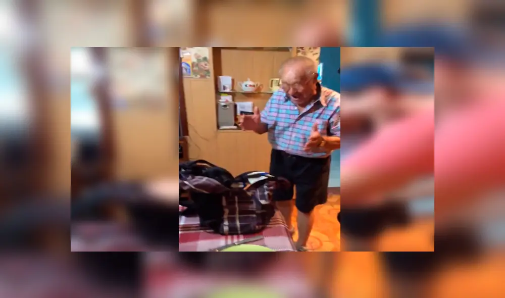 Desliza las imágenes hacia la izquierda para apreciar el regalo especial que recibió un anciano por parte de su nieto.