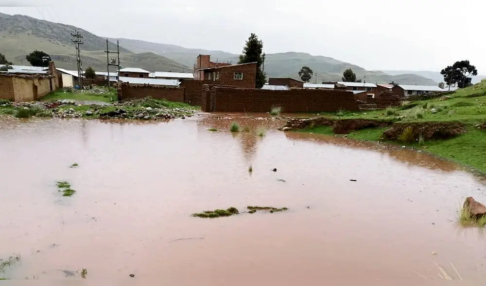 aniegos. Viviendas y calles del distrito afectadas en Nuñoa.