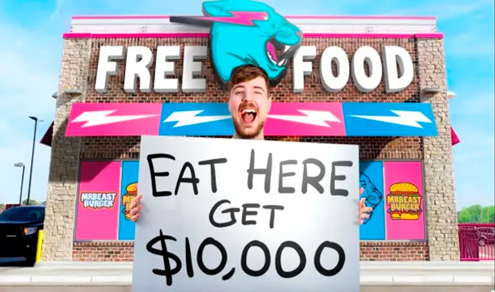 Desliza las imágenes para conocer Mr. Beast Burger, el restaurante que le paga a sus clientes por su consumo. Foto: captura de YouTube Desliza las imágenes para conocer Mr. Beast Burger, el restaurante que le paga a sus clientes por su consumo. Foto: captura de YouTube