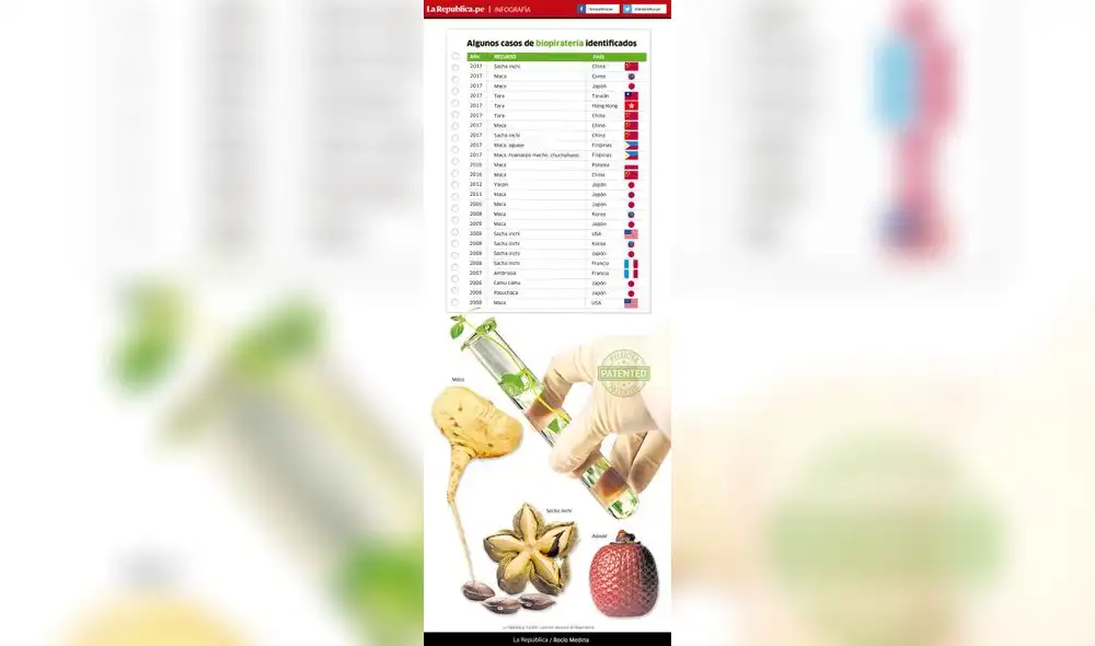 Algunos casos de biopiratería identificados Algunos casos de biopiratería identificados