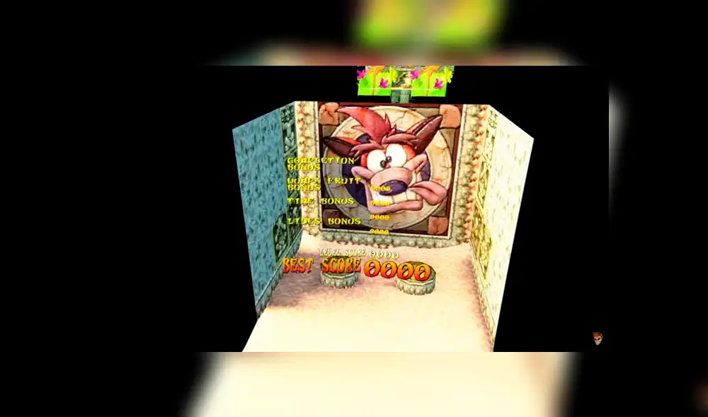 También está la imagen de resultados al pasar un nivel de Crash Bandicoot. Fotocaptura: Shesez.