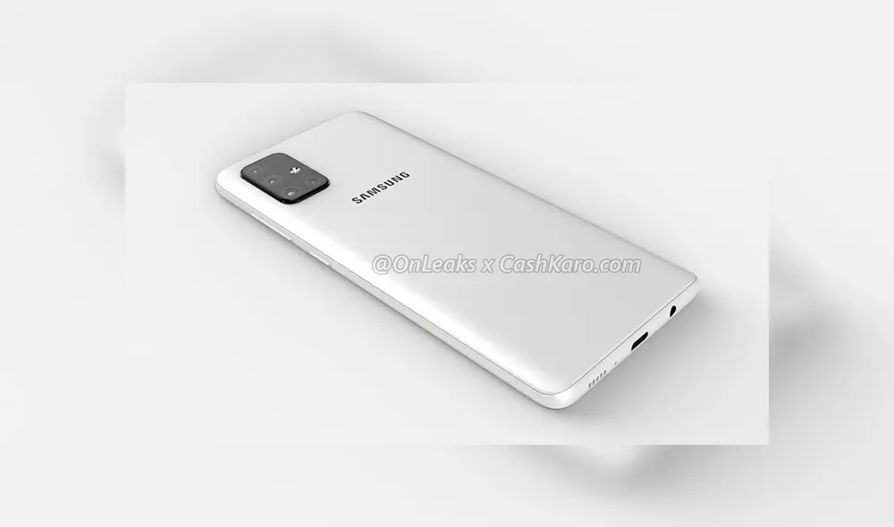El próximo Samsung Galaxy A71 desvelado en nuevas imágenes filtradas. | Foto: OnLeaks