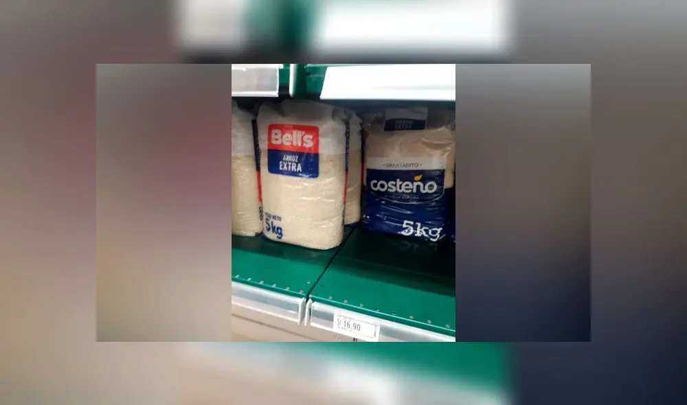 Diferencia de precios en arroz Costeño. Foto: PNP Diferencia de precios en arroz Costeño. Foto: PNP