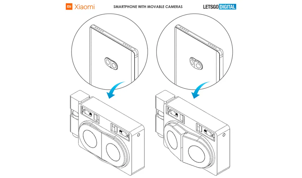 Patente presentada por Xiaomi. | Foto: LetsGoDigital Patente presentada por Xiaomi. | Foto: LetsGoDigital