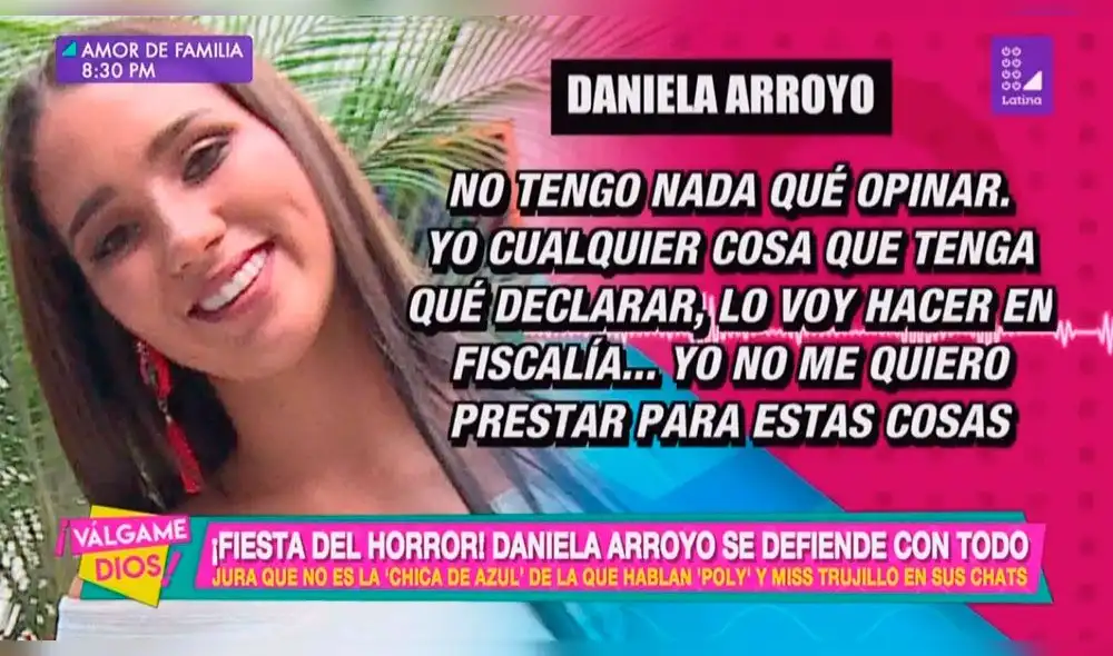  Daniela Arroyo rompe su silencio tras ser señalada como una víctima de la 'fiesta del terror'