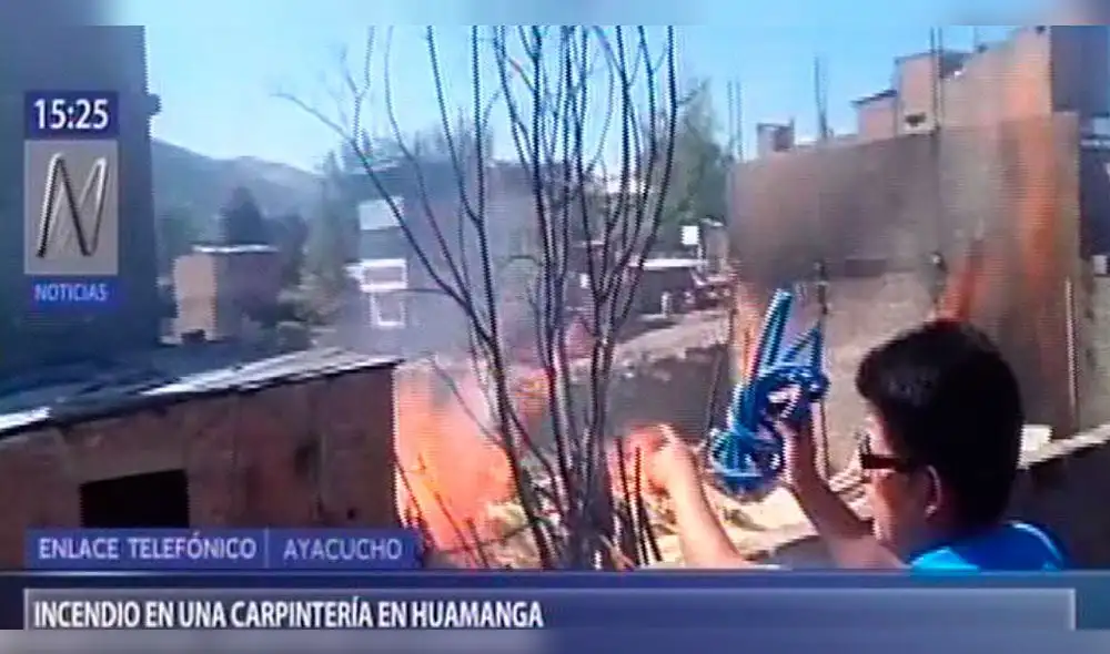Ayacucho: incendio consumió carpintería de Huamanga [VIDEO]