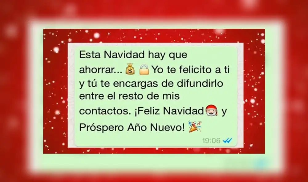 Desliza para ver algunos saludos navideños que puedes enviar por WhatsApp. Foto: Captura.