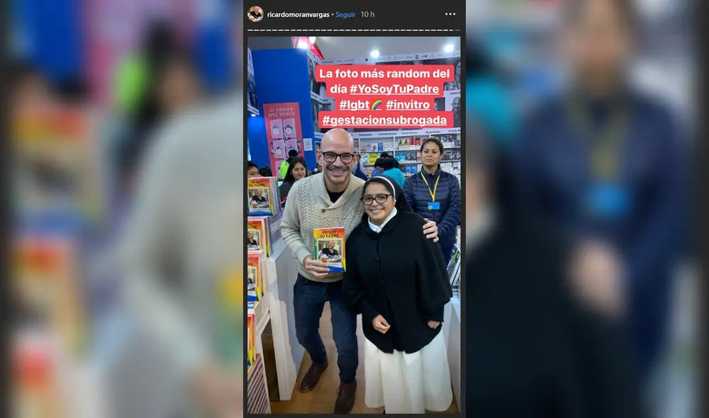 Ricardo Morán y monja sorprenden con curiosa foto en la FIL 2019 Ricardo Morán y monja sorprenden con curiosa foto en la FIL 2019
